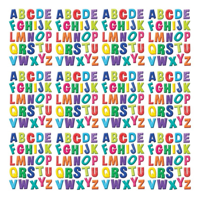 EUREKA Eureka® Color My World Alphabet Window Clings, 12 Sheets