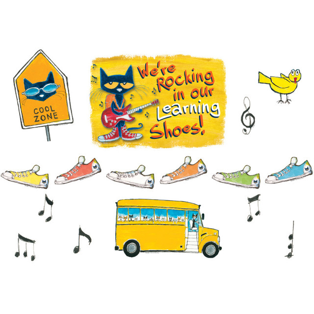 TEACHER CREATED RESOURCES Edupress™ Pete the Cat We're Rocking in Our Learning Shoes Bulletin Board Set