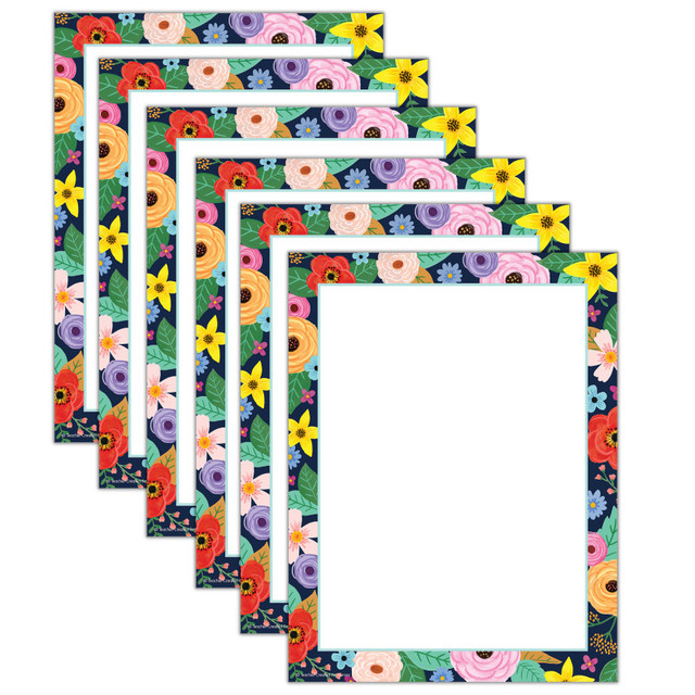 TEACHER CREATED RESOURCES Teacher Created Resources® Wildflowers Computer Paper, 50 Sheets Per Pack, 6 Packs