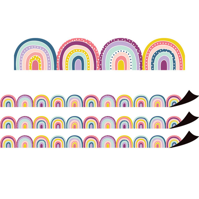 TEACHER CREATED RESOURCES Teacher Created Resources® Oh Happy Day Rainbows Magnetic Border, 24 Feet Per Pack, 3 Packs