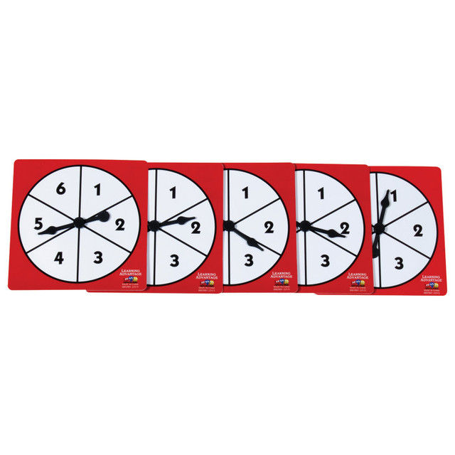 LEARNING ADVANTAGE Learning Advantage® 1-6 Number Spinners - Set of 5