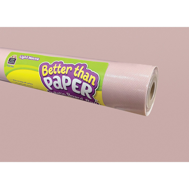 TEACHER CREATED RESOURCES Teacher Created Resources® Light Mauve Better Than Paper Bulletin Board Roll, 4' x 12', Pack of 4