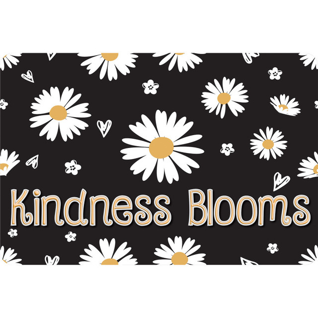ASHLEY PRODUCTIONS Ashley Productions® The Original Fun Mat™, Welcome Mat, 15.5" x 23.5", Kindness Daisies Welcome