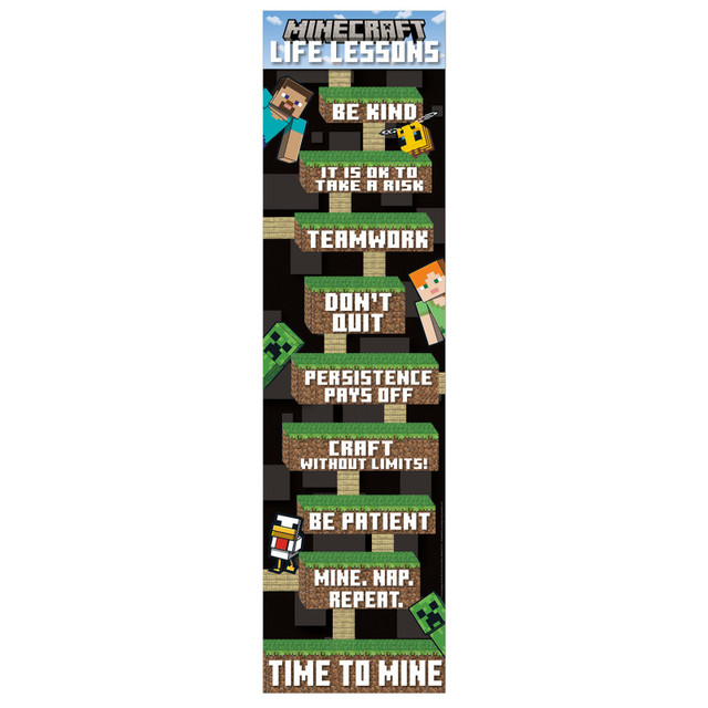 EUREKA Eureka® Minecraft Life Lessons Banner, 12" x 45"