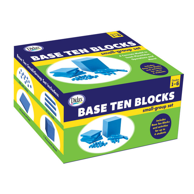 DIDAX Didax® Base Ten Blocks Small-Group Set, 161 Pieces