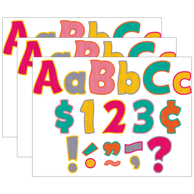 TEACHER CREATED RESOURCES Teacher Created Resources® Tropical Punch Funtastic 4" Letters Combo Pack, 208 Pieces Per Pack, 3 Packs