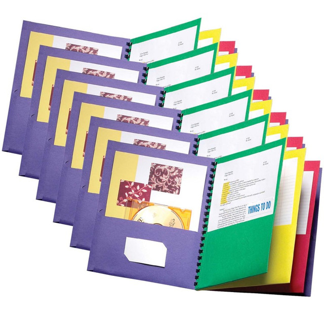 TOPS PRODUCTS Oxford® Eight-Pocket Organizer, Multicolor, Pack of 6