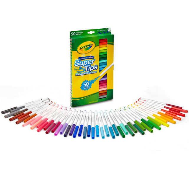 CRAYOLA LLC Crayola® Super Tips Washable Markers, Pack of 50