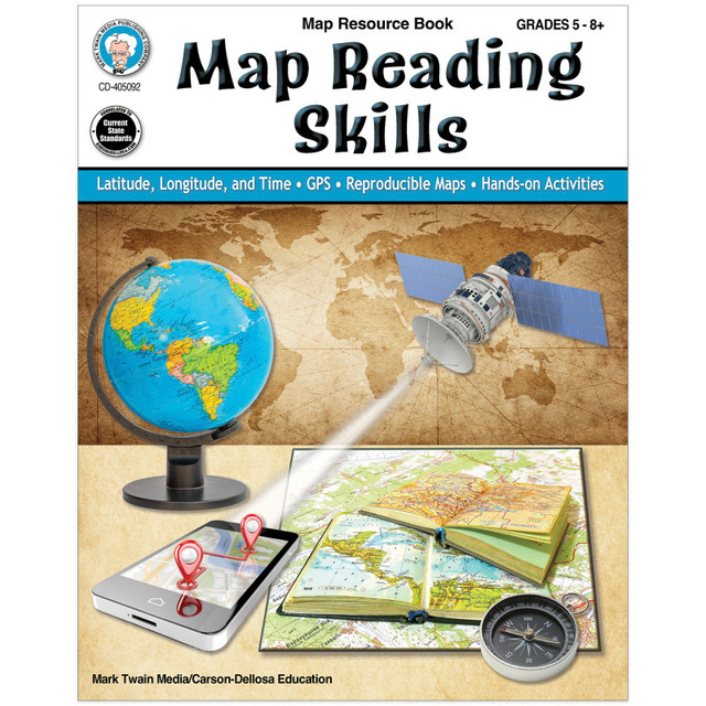 CARSON DELLOSA EDUCATION Mark Twain Media Map Reading Skills