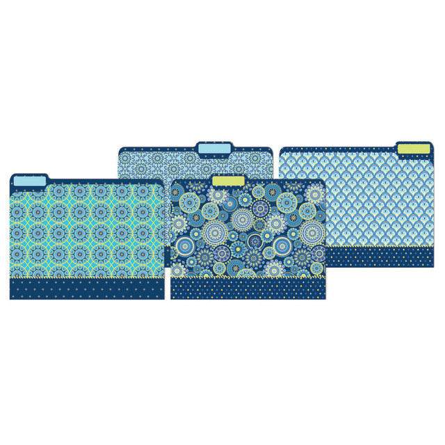 EUREKA Eureka® Blue Harmony File Folders, Pack of 4