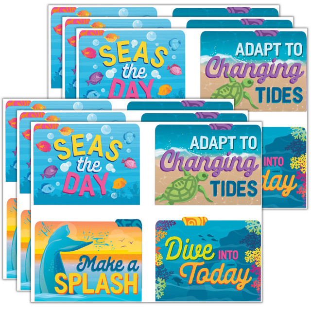 EUREKA Eureka® Seas the Day File Folders, 4 Per Pack, 6 Packs