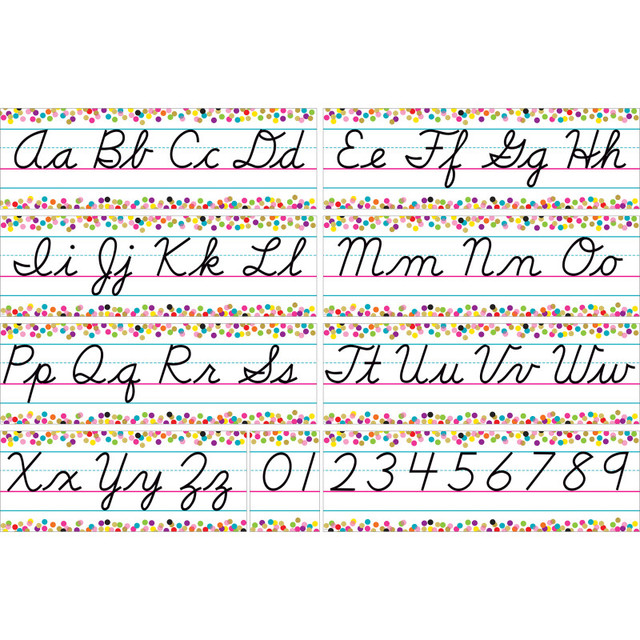 TEACHER CREATED RESOURCES Teacher Created Resources® Colorful Vibes Cursive Writing Bulletin Board Set