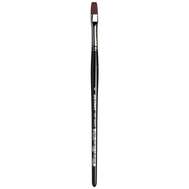 GREGORY DANIELS FINE ARTS INC da Vinci TOP-ACRYL Bright Red-Brown Brush, Synthetic, Acrylic & Oil, Flat, Series 7185K, Size 6
