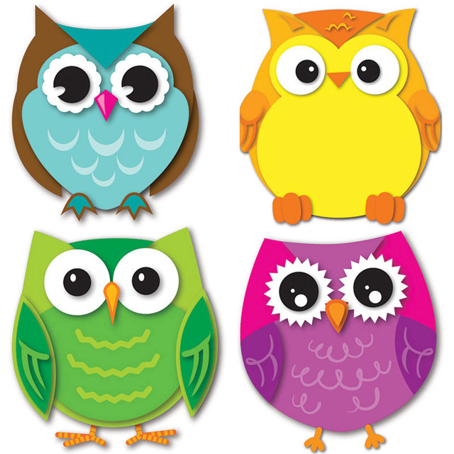 CARSON DELLOSA EDUCATION Carson Dellosa Education Colorful Owls Mini Cut-Outs, Pack of 36
