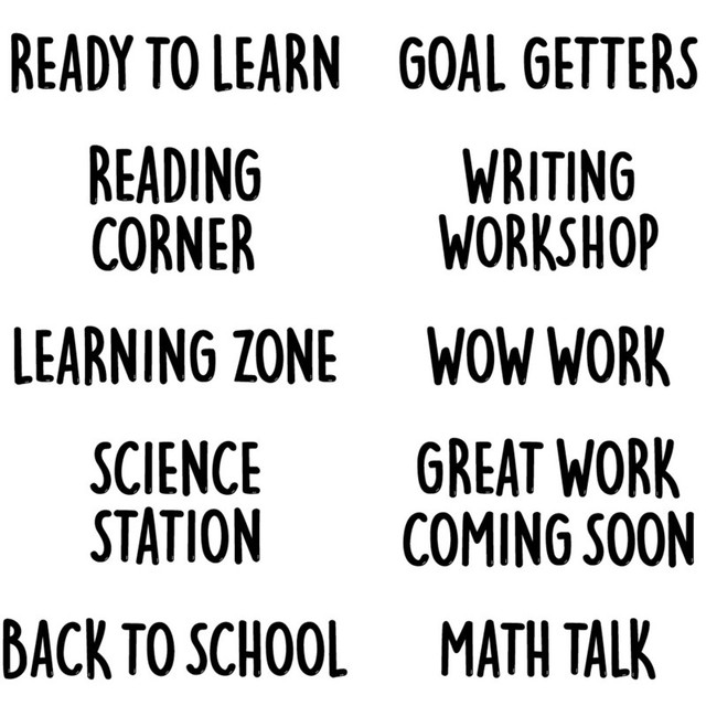 CREATIVE TEACHING PRESS Creative Teaching Press® Core Decor School Time Punch-Out Phrases Accents, 15 Phrases