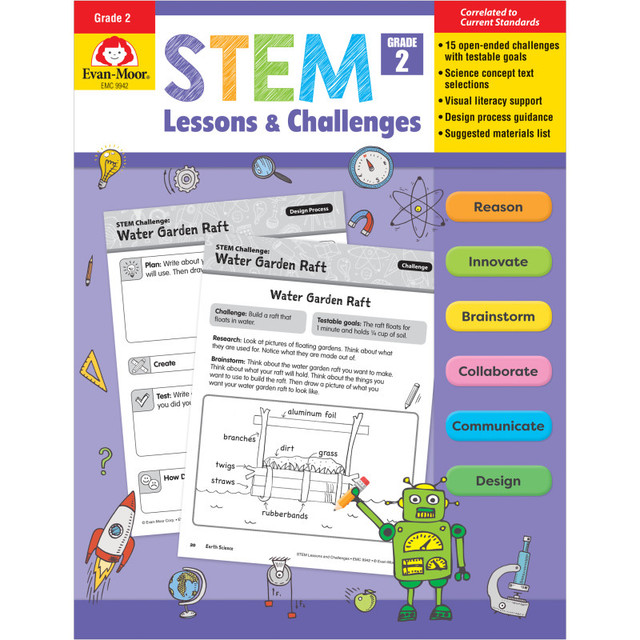 EVAN-MOOR Evan-Moor Educational Publishers STEM Lessons & Challenges, Grade 2