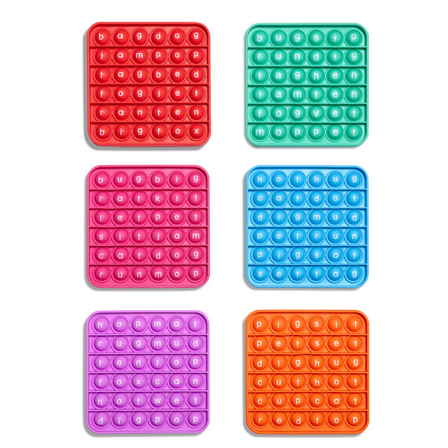 THE FIDGET GAME LTD The Fidget Game CVC Pop It Mats, Pack of 6
