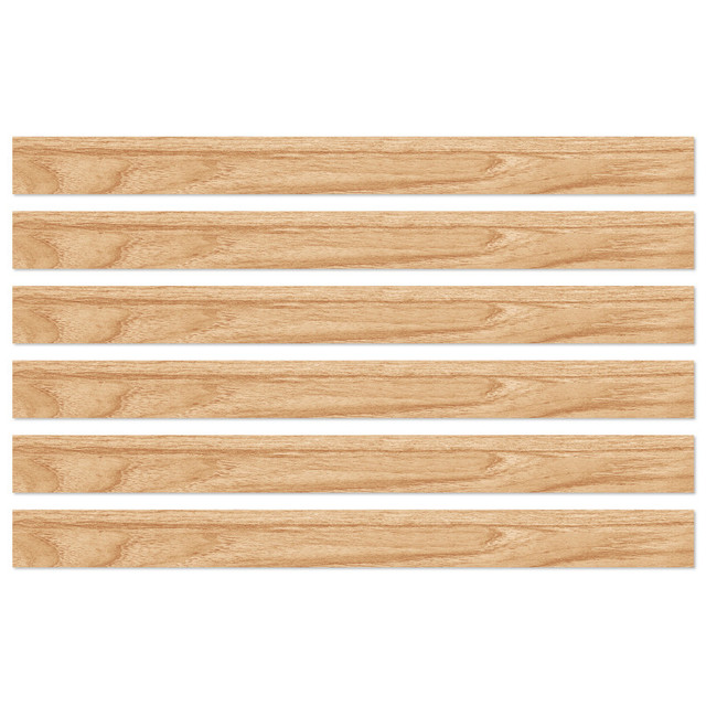 CARSON DELLOSA EDUCATION Carson Dellosa Education Grow Together Light Wood Grain Straight Borders, 36 Feet Per Pack, 6 Packs