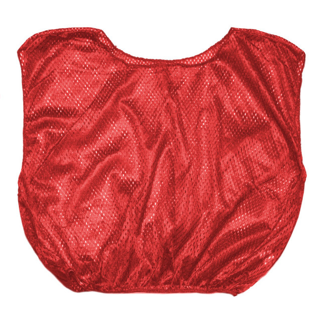 CHAMPION SPORTS Champion Sports Practice Scrimmage Vest, Adult, Red, Pack of 12