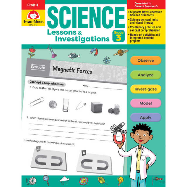EVAN-MOOR Evan-Moor Educational Publishers Science Lessons and Investigations, Grade 3