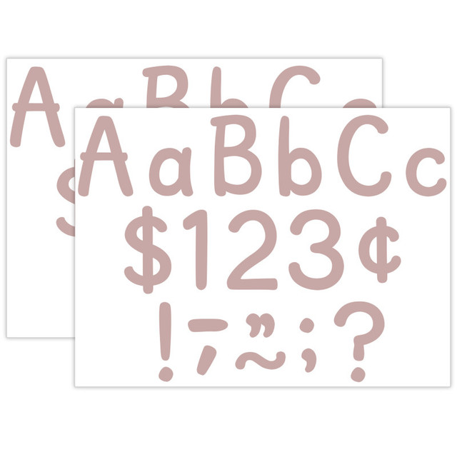 TEACHER CREATED RESOURCES Teacher Created Resources® Light Mauve 4" Modern Classic Letters Combo Pack, 257 Per Pack, 2 Packs