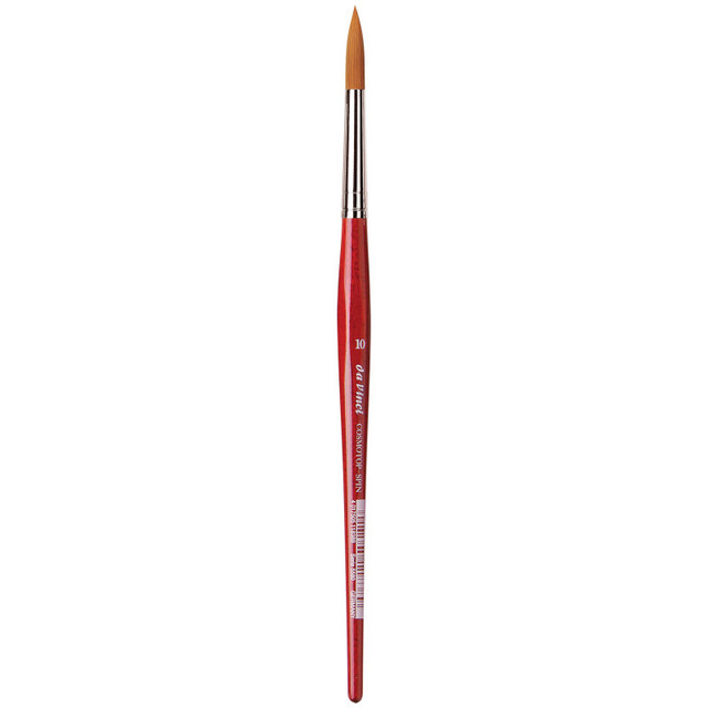 GREGORY DANIELS FINE ARTS INC da Vinci COSMOTOP-SPIN Silkpainting Brush, Synthetic, Watercolor, Round, Size 10