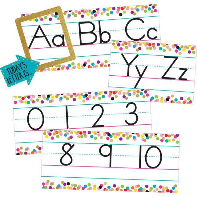 TEACHER CREATED RESOURCES Teacher Created Resources® Confetti Alphabet Line Bulletin Board