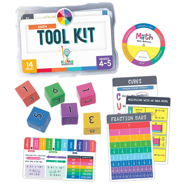 CARSON DELLOSA EDUCATION Carson Dellosa Education Be Clever Wherever Math Tool Kit Manipulative, Grade 4-5