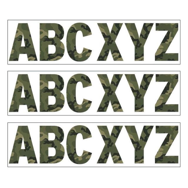 EUREKA Eureka® Classic Camo 7" Deco Letters, 129 Per Pack, 3 Packs
