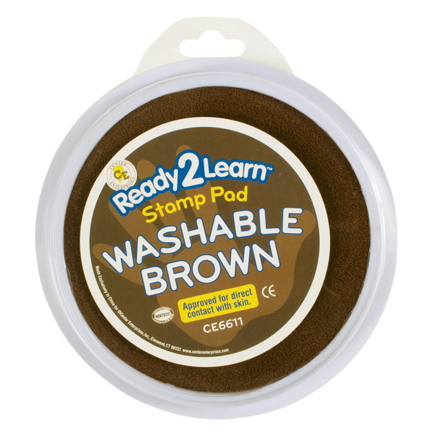 LEARNING ADVANTAGE READY 2 LEARN™ Jumbo Circular Washable Stamp Pad - Brown - 5.75" dia.