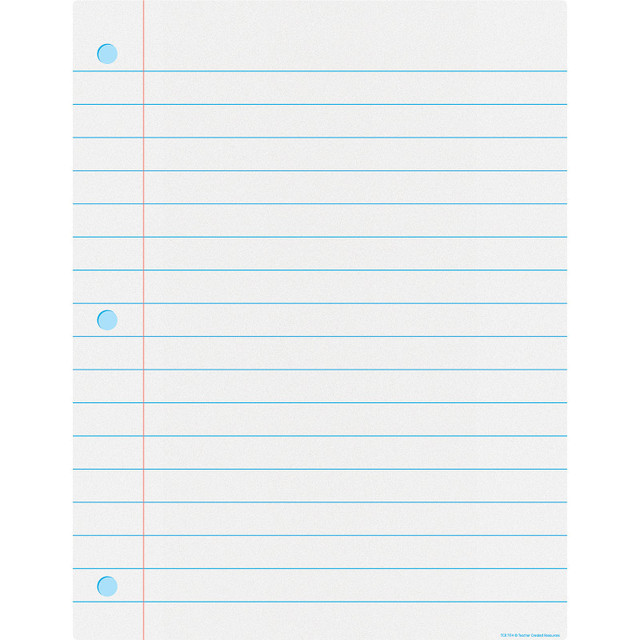 TEACHER CREATED RESOURCES Teacher Created Resources® Notebook Paper Write-On/Wipe-Off Chart