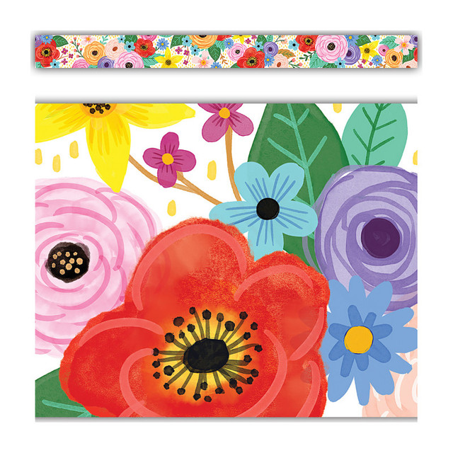 TEACHER CREATED RESOURCES Teacher Created Resources® Wildflowers Straight Border Trim, 35 Feet