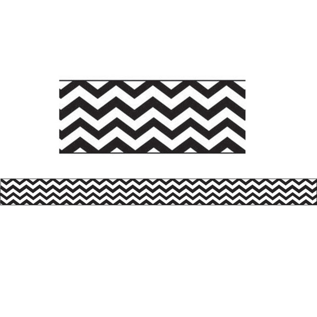 ASHLEY PRODUCTIONS Ashley Productions® Magnetic Magi-Strips, Black Chevron, 12'