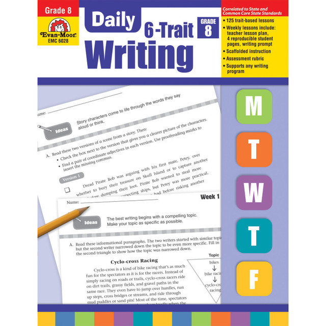EVAN-MOOR Evan-Moor Educational Publishers Daily 6-Trait Writing, Teacher's Edition, Grade 8