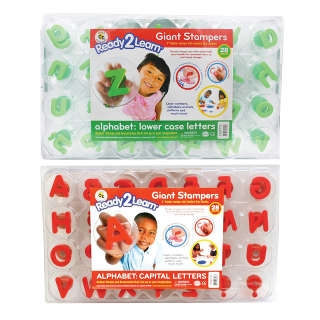 LEARNING ADVANTAGE READY 2 LEARN™ Giant Stampers - Alphabet - Uppercase & Lowercase - Set of 56