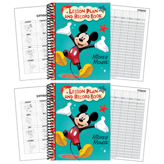 EUREKA Eureka® Mickey® Lesson Plan & Record Book, Pack of 2