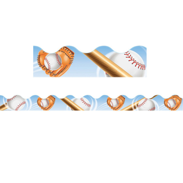 EUREKA Eureka® Baseball Deco Trim®, 37 Feet