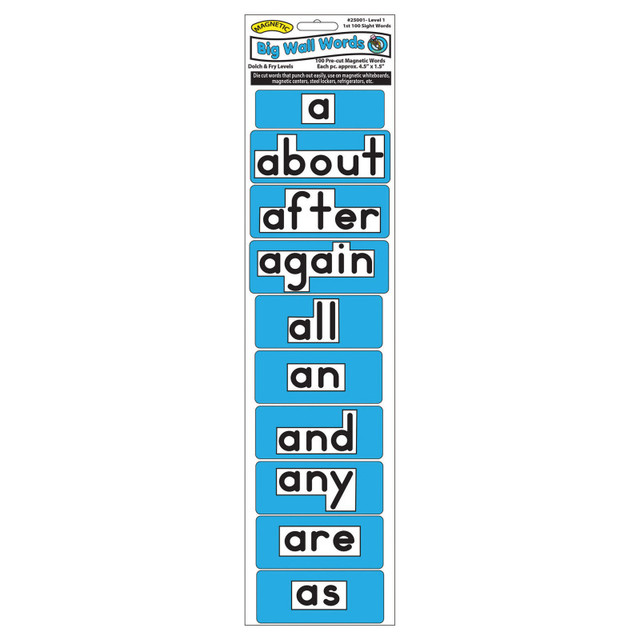 ASHLEY PRODUCTIONS Ashley Productions® Magnetic Big Wall Words, 1st 100 Words, Level 1