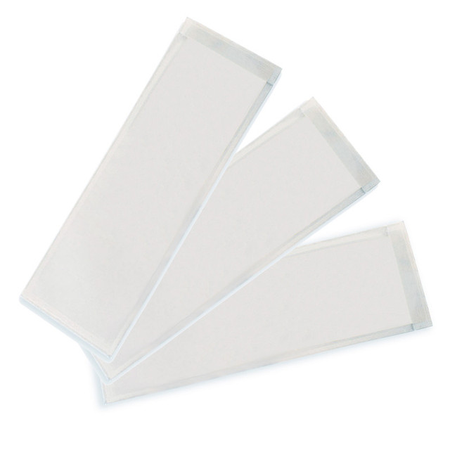 ASHLEY PRODUCTIONS Ashley Productions® Clear View Self-Adhesive Extra Small Name Plate Pocket 3.25" x 10.5", Pack of 25