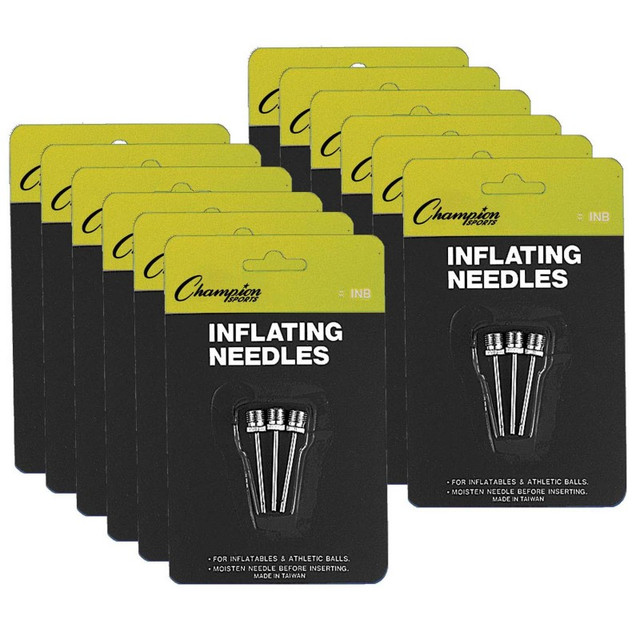 CHAMPION SPORTS Champion Sports Inflating Needles for Air Pump, 3 Per Pack, 12 Packs