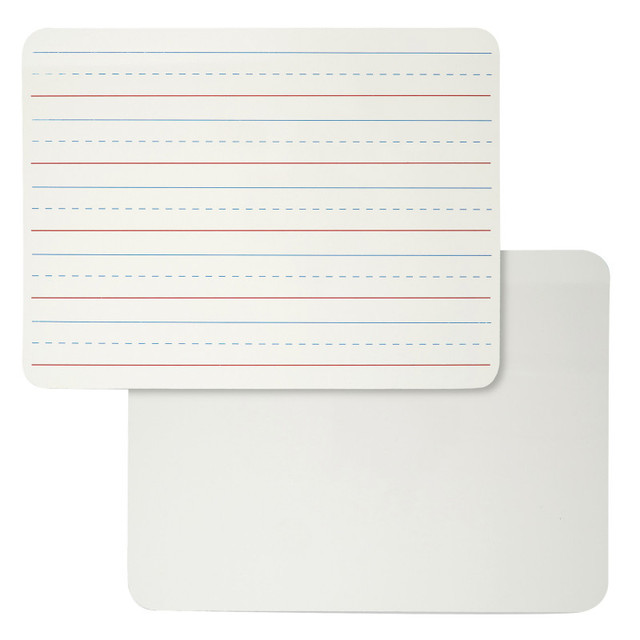 ADVANTUS Charles Leonard Dry Erase Board, Two Sided, Lined/Plain, 9" x 12"