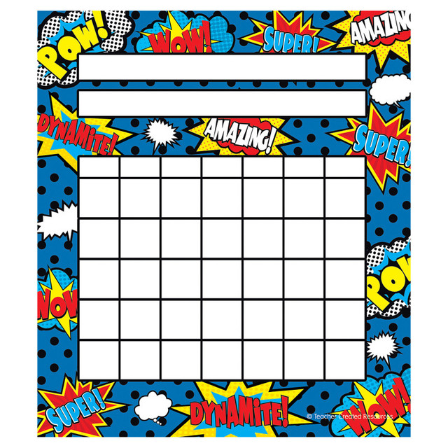TEACHER CREATED RESOURCES Teacher Created Resources® Superhero Incentive Charts
