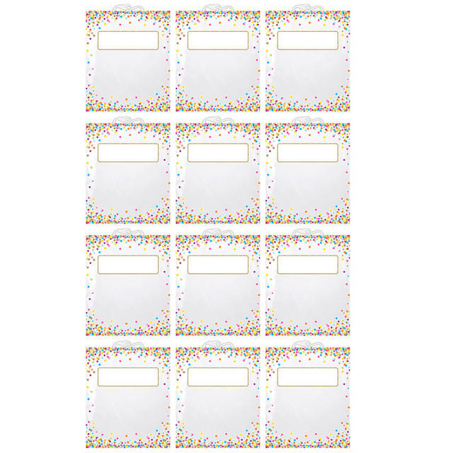 ASHLEY PRODUCTIONS Ashley Productions® Hanging Confetti Pattern Storage/Book Bag, 10.5" x 12.5", Pack of 12