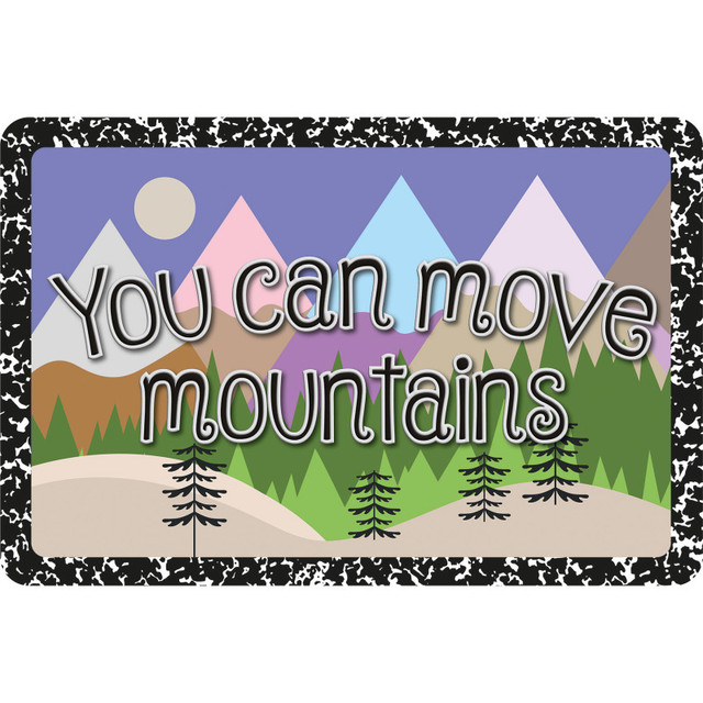 ASHLEY PRODUCTIONS Ashley Productions® The Original Fun Mat™, Welcome Mat, 15.5" x 23.5", You Can Move Mountains