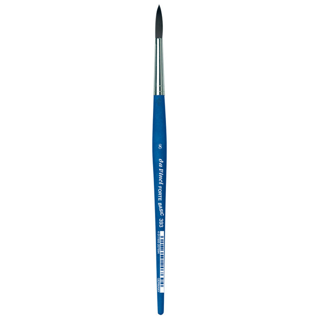GREGORY DANIELS FINE ARTS INC da Vinci FORTE BASIC Student Brush, Synthetic, Acrylic, Round, Series 393, Size 8