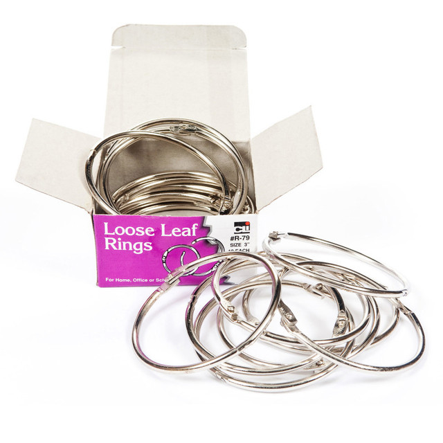 ADVANTUS Charles Leonard Book Rings, 3", Box of 10