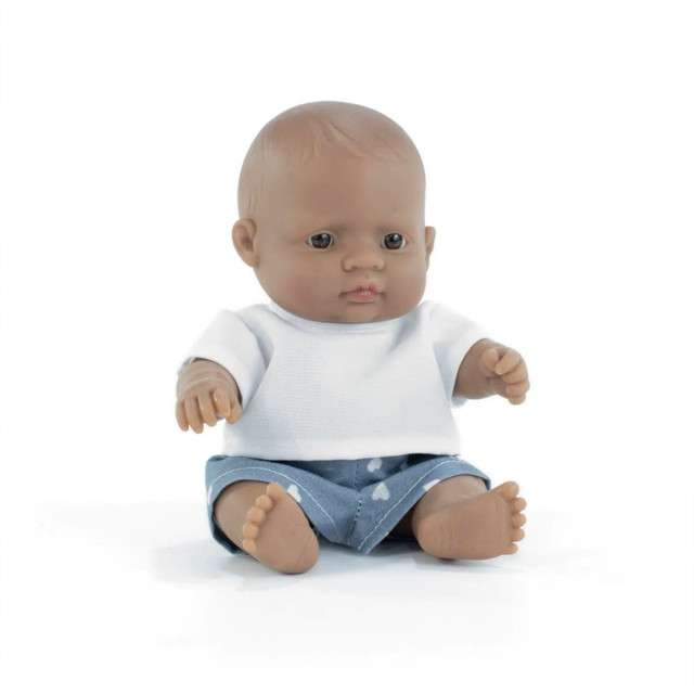 MINILAND EDUCATIONAL CORPORATION Miniland My Friends & Me Baby Doll, Hispanic Boy, 8-1/4" (Bag)