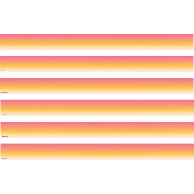 TEACHER CREATED RESOURCES Teacher Created Resources® Pink and Orange Color Wash Straight Border Trim, 35 Feet Per Pack, 6 Packs