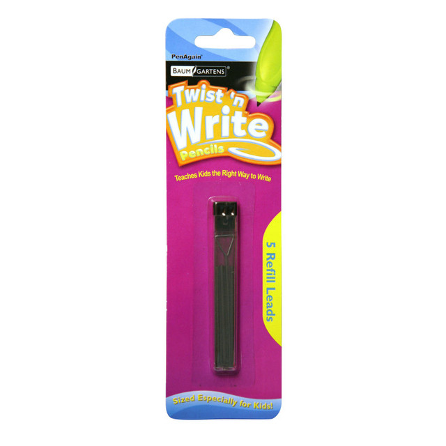 BAUMGARTENS INC PenAgain Twist 'n Write™ Pencil Lead Refills, Pack of 5