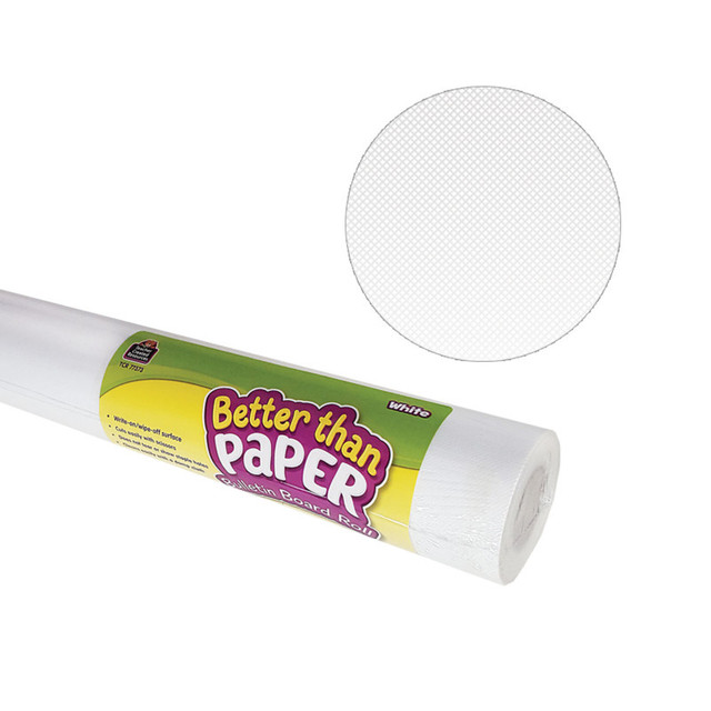 TEACHER CREATED RESOURCES Teacher Created Resources® Better Than Paper® Bulletin Board Roll, 4' x 12', White, 4 Rolls